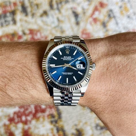 datejust rolex blau|2022 Rolex Datejust 41mm.